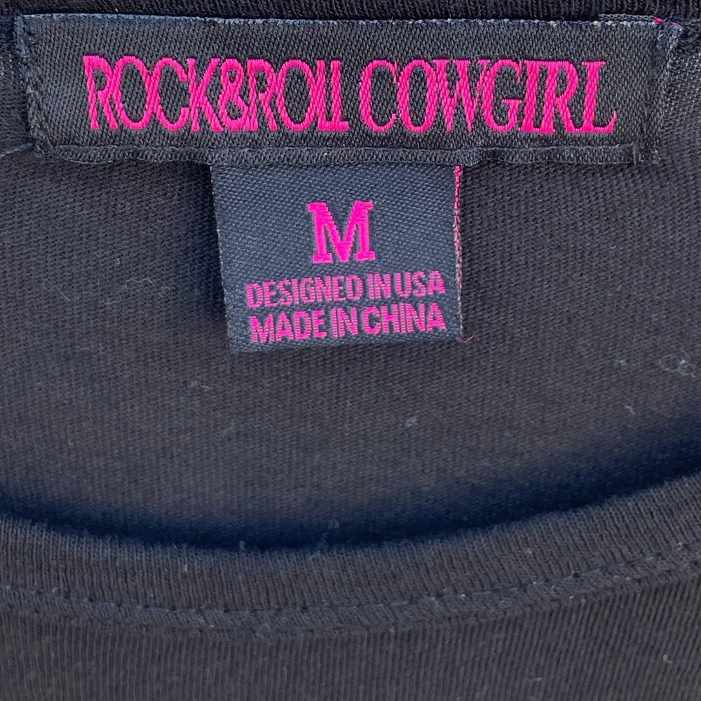 Rock & Roll Cowgirl Bourbon & Blues Top Med - Picture 3 of 4
